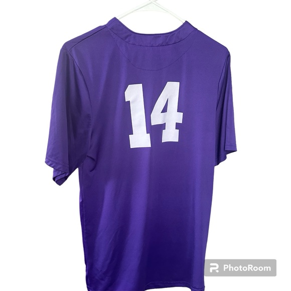 Nike Team MLB Colorado Rockies dark purple men’s jersey number 14 size small - Picture 3 of 10